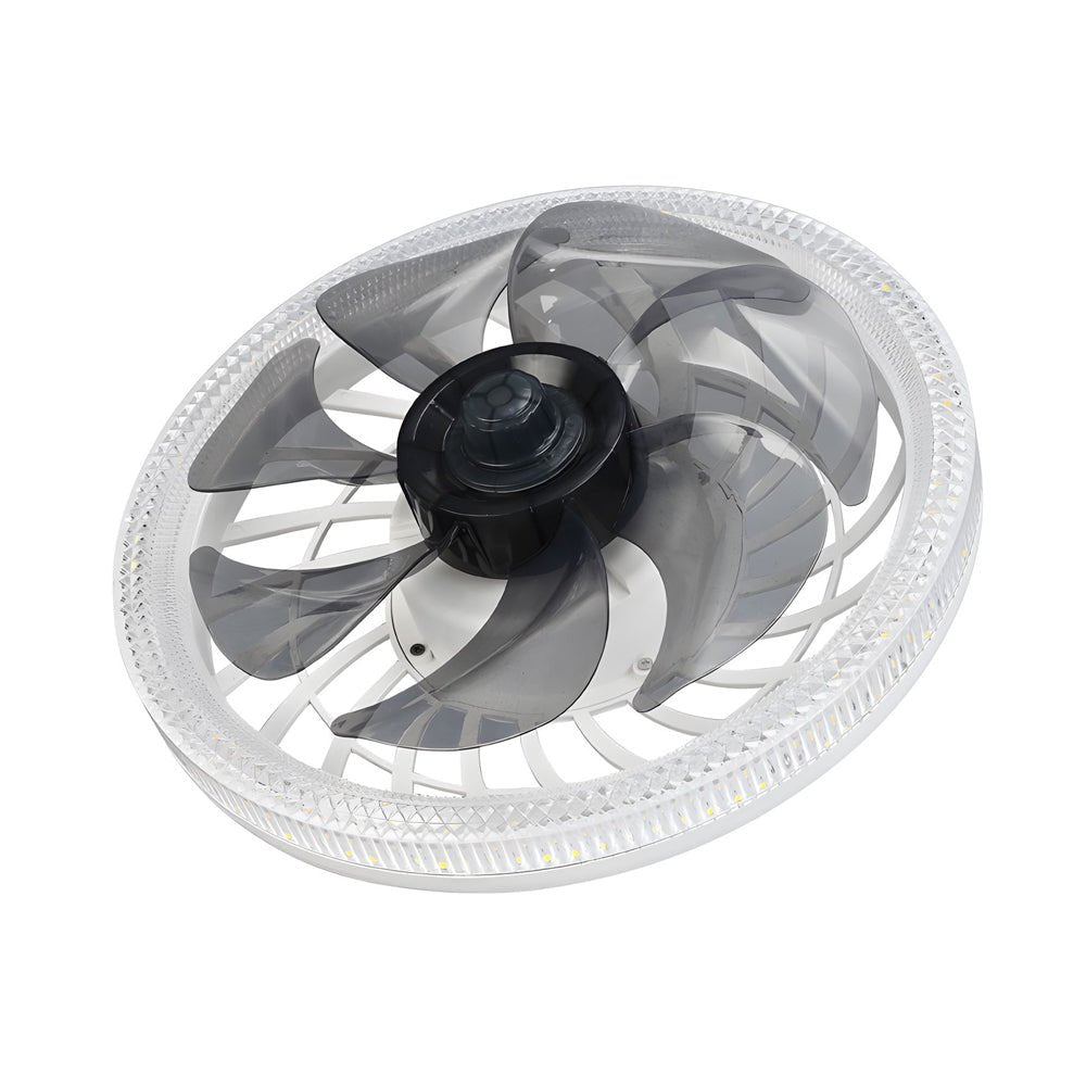 12.2" Low Profile LED Flush Mount Ceiling Fan with 7 Blades