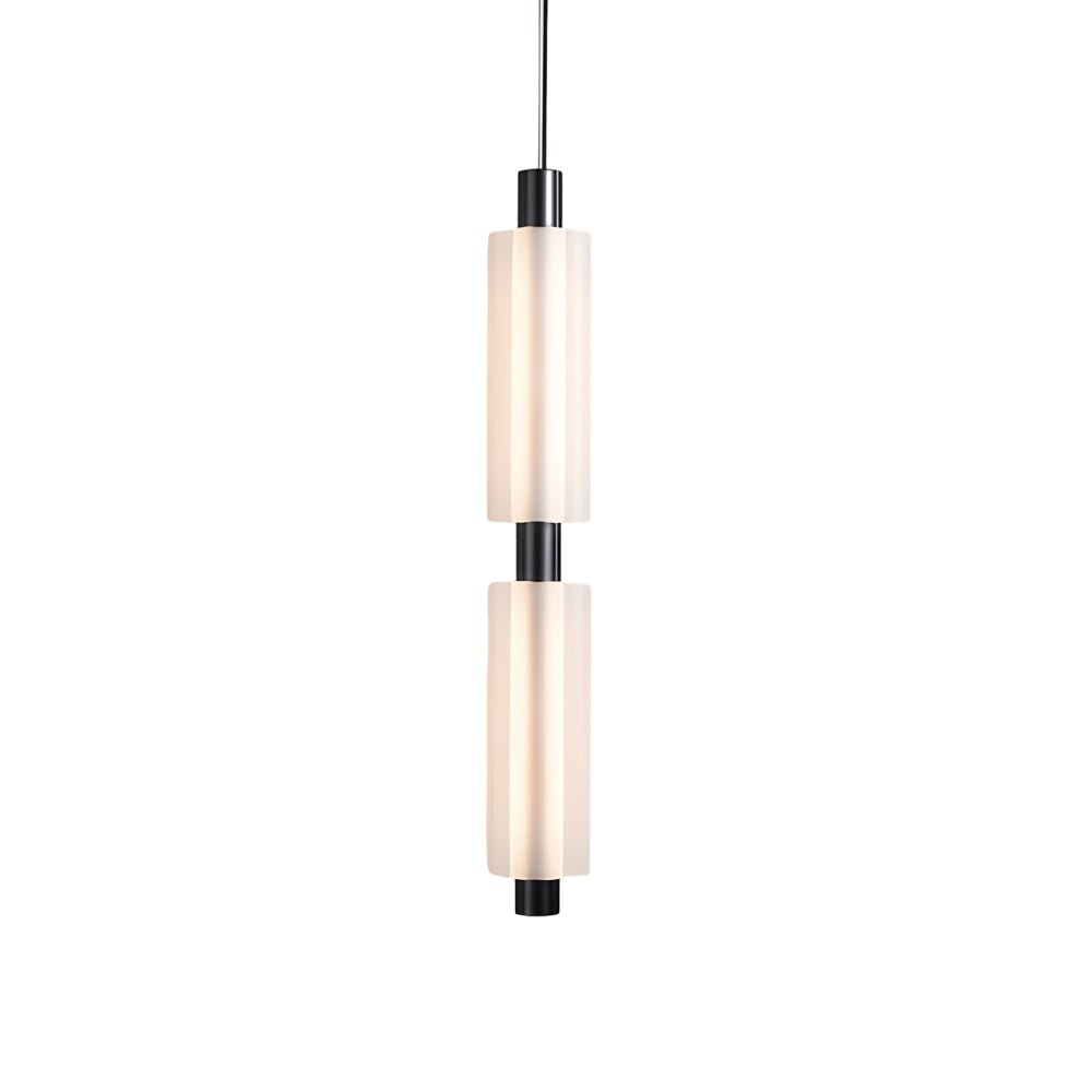 Modern Acrylic Cylinder Pendant Light - 1/2/3 Heads Gold Black