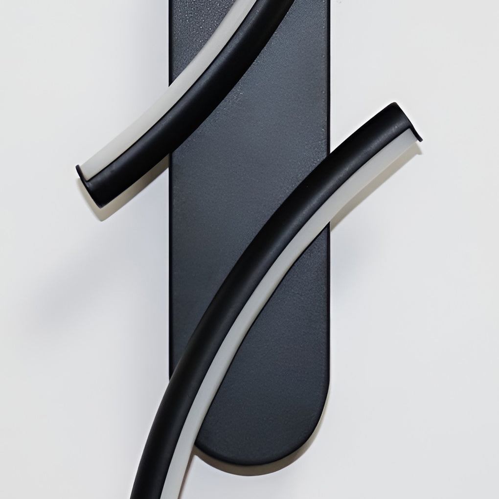 S-Shaped LED Wall Sconce Modern Three-Color Silicone Light