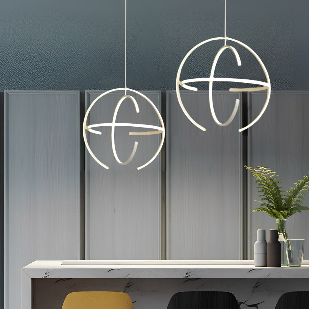Adjustable Ring LED Pendant Light Modern Aluminum Kitchen Lighting
