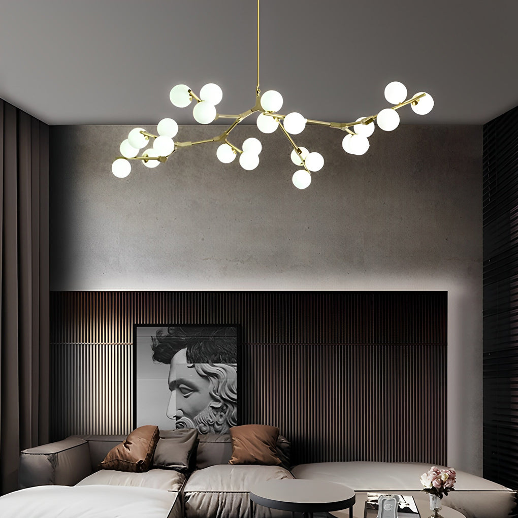 Modern Minimalist Cluster Chandelier – Metal Glass Pendant Light