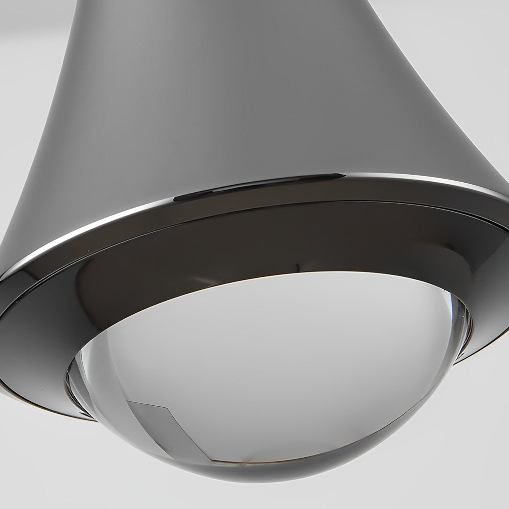Adjustable Modern LED Pendant Light with Aluminum & Glass Shade