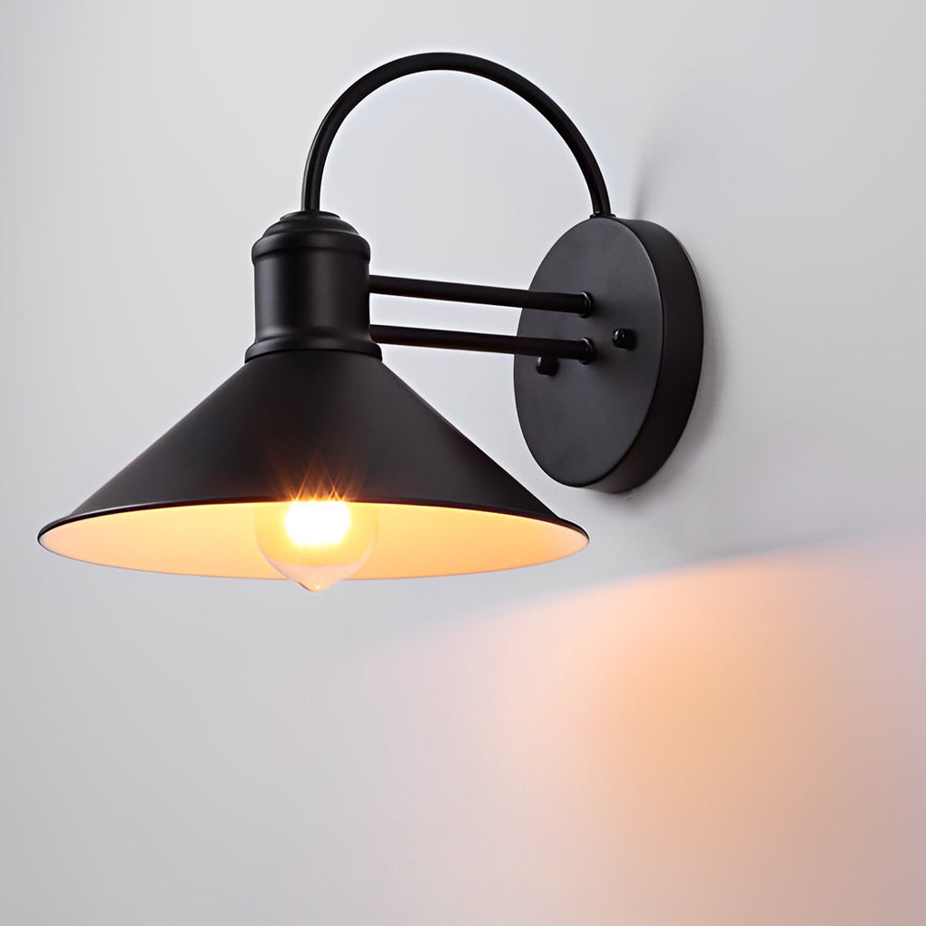 Conical Iron Waterproof Industrial Outdoor Wall Lamp