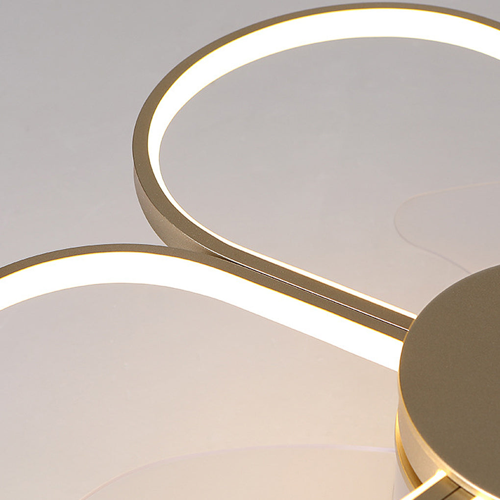 Floral Bladeless Ceiling Fan Light with Dimmable LED