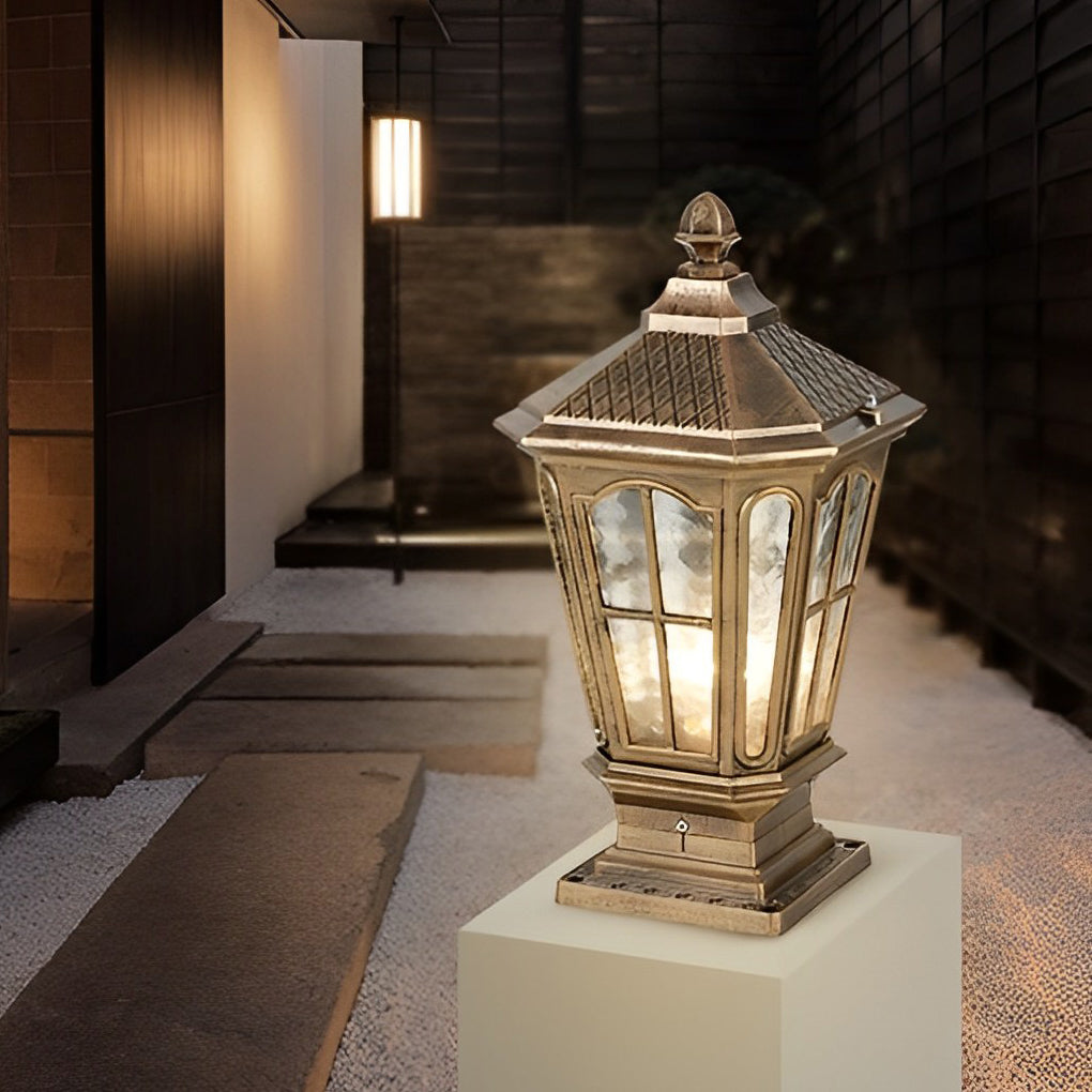 Modern Solar Powered Fence Post Light with Dual Power Options