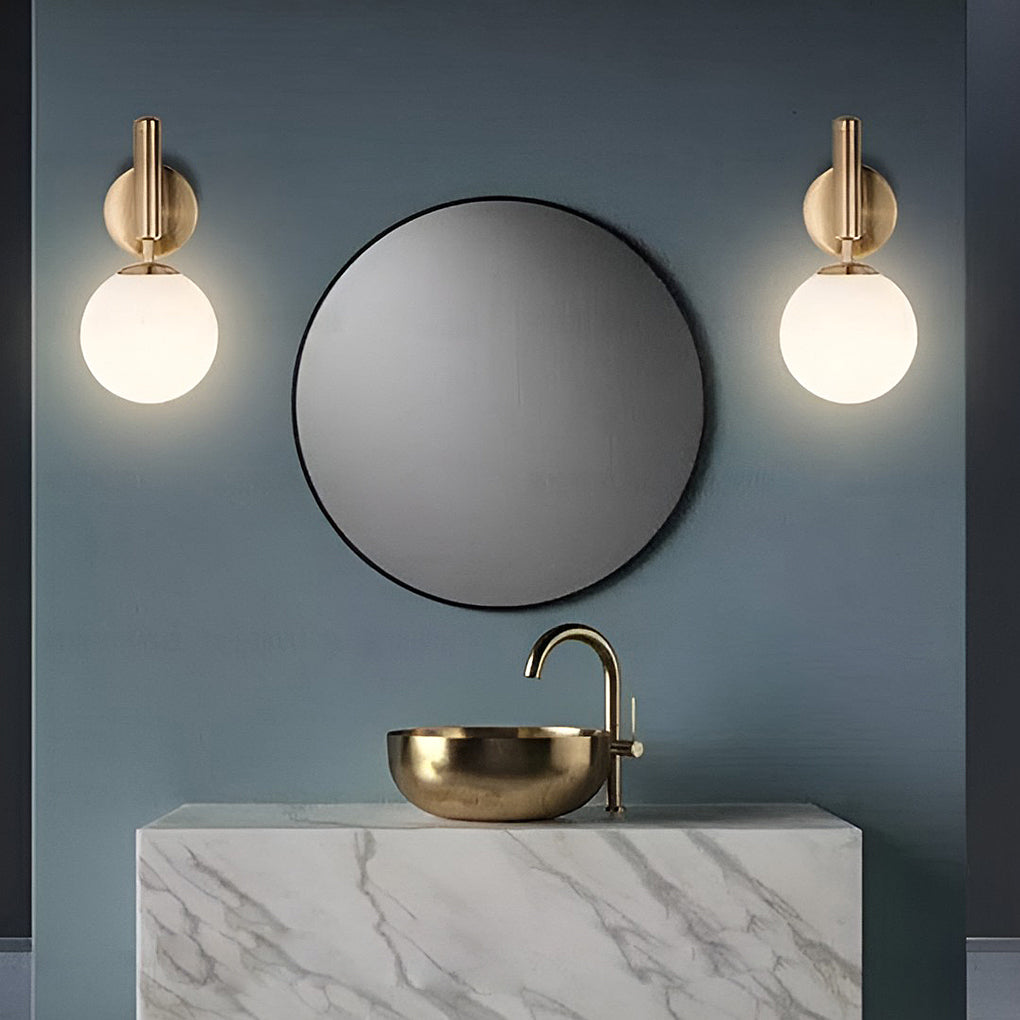 Modern Glass Ball Wall Sconce with LED Light – Nordic Style
