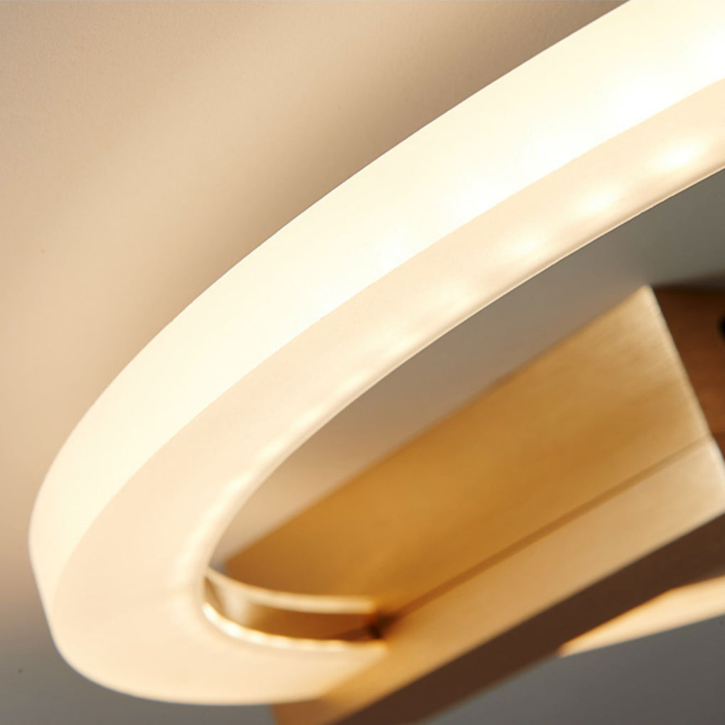 Modern Dimmable LED Circle Wall Sconce with Remote Control