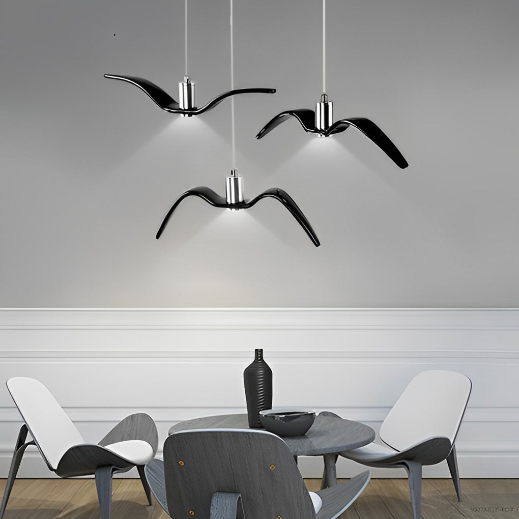Seagull Wing LED Pendant Light – Modern Sculptural Ceiling Lamp