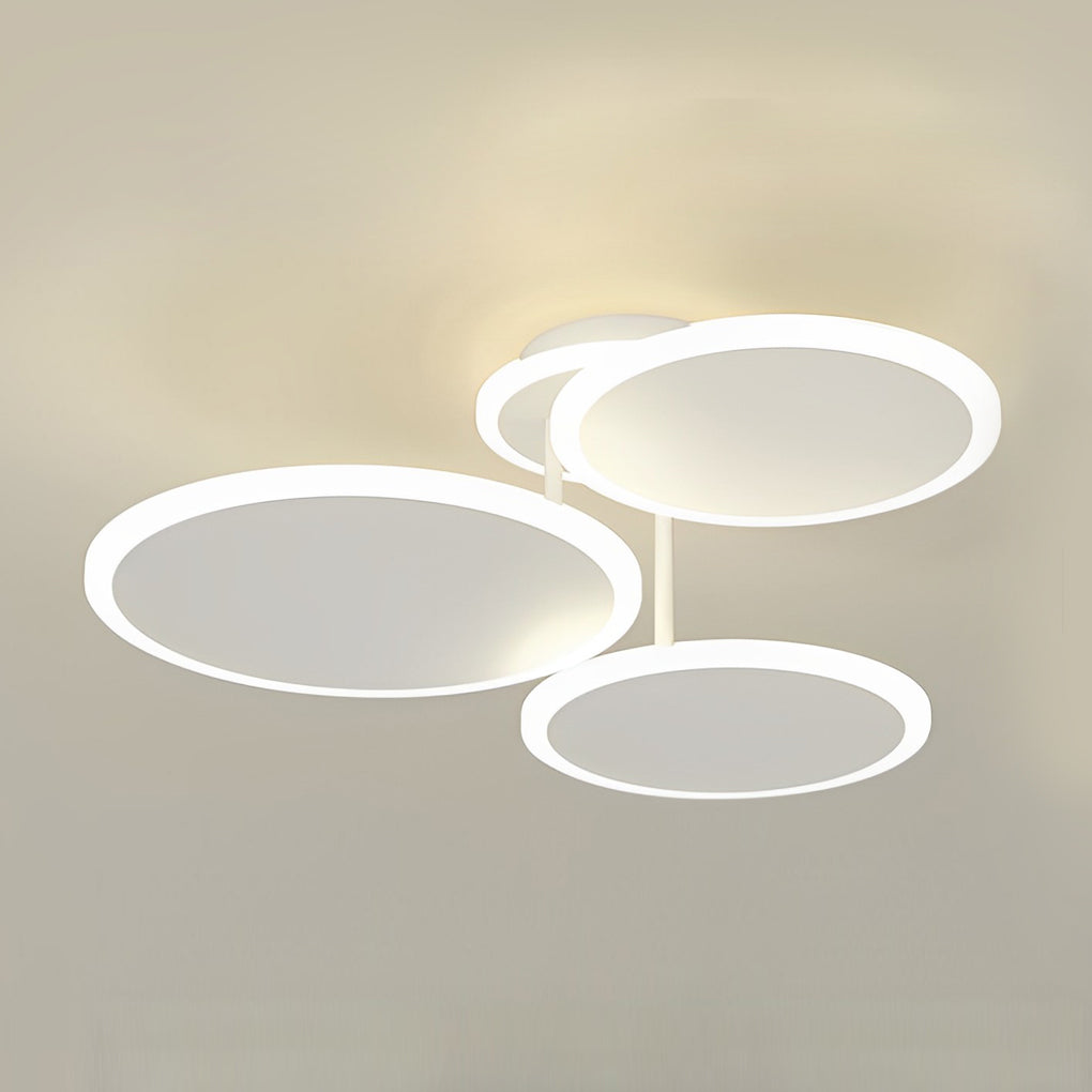 Nordic Round LED Ceiling Light - Matte White Three-Step Dimming