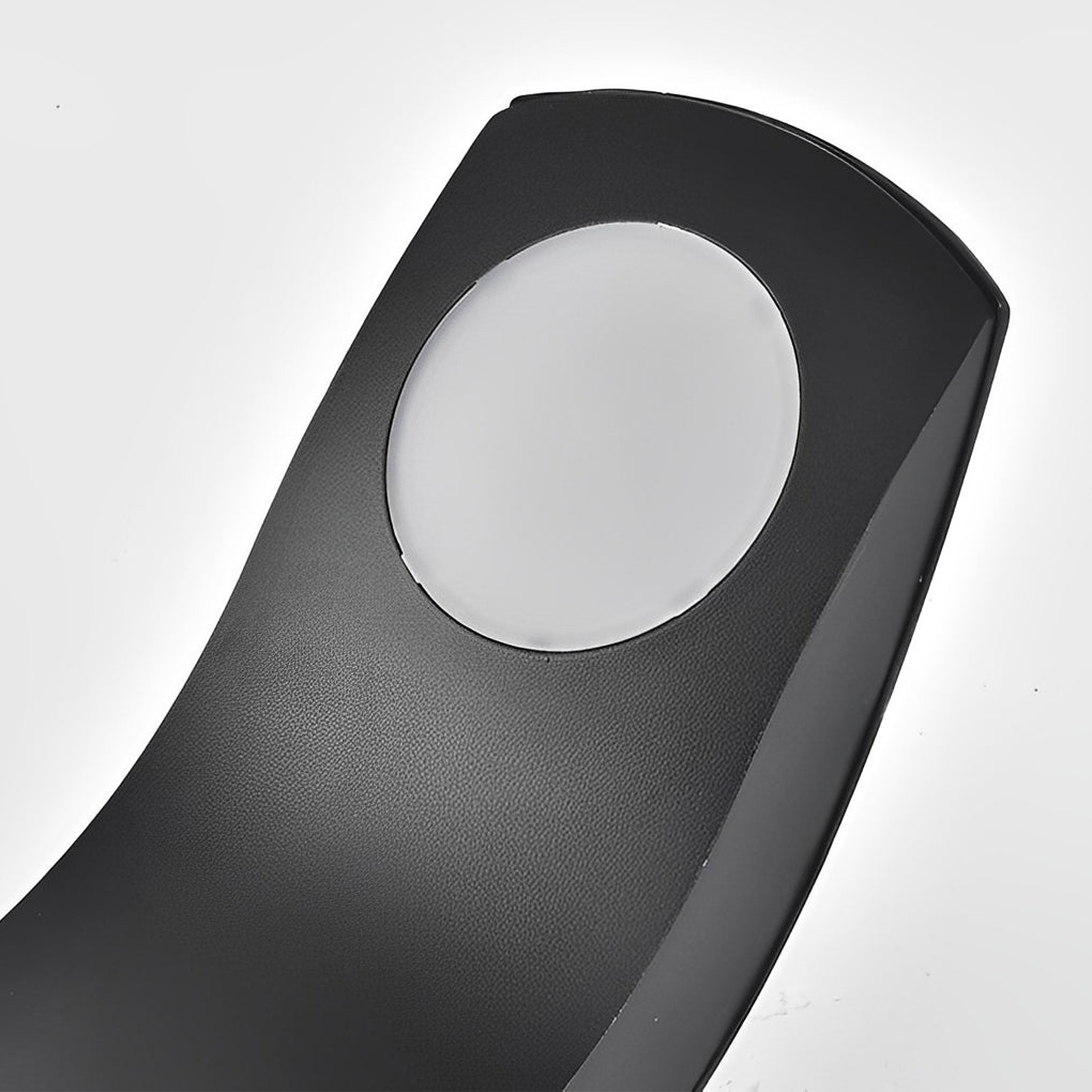 Modern Curved Head COB LED Pathway Lights - Aluminum