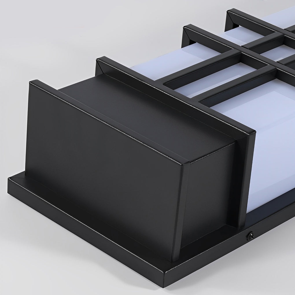 Industrial Black LED Outdoor Wall Lamp | Waterproof Galvanized Steel