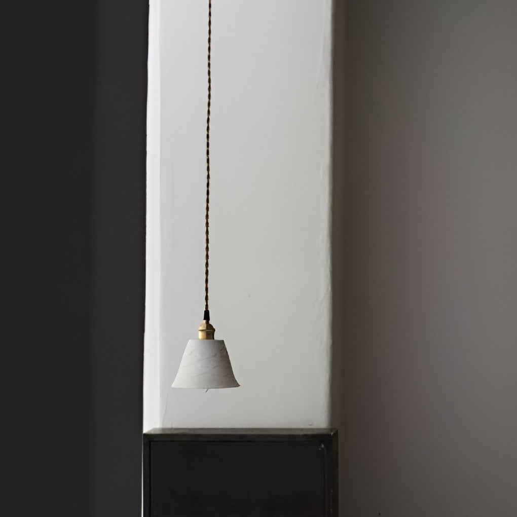 Nordic Ceramic Pendant Light with Mountain Shadow Design