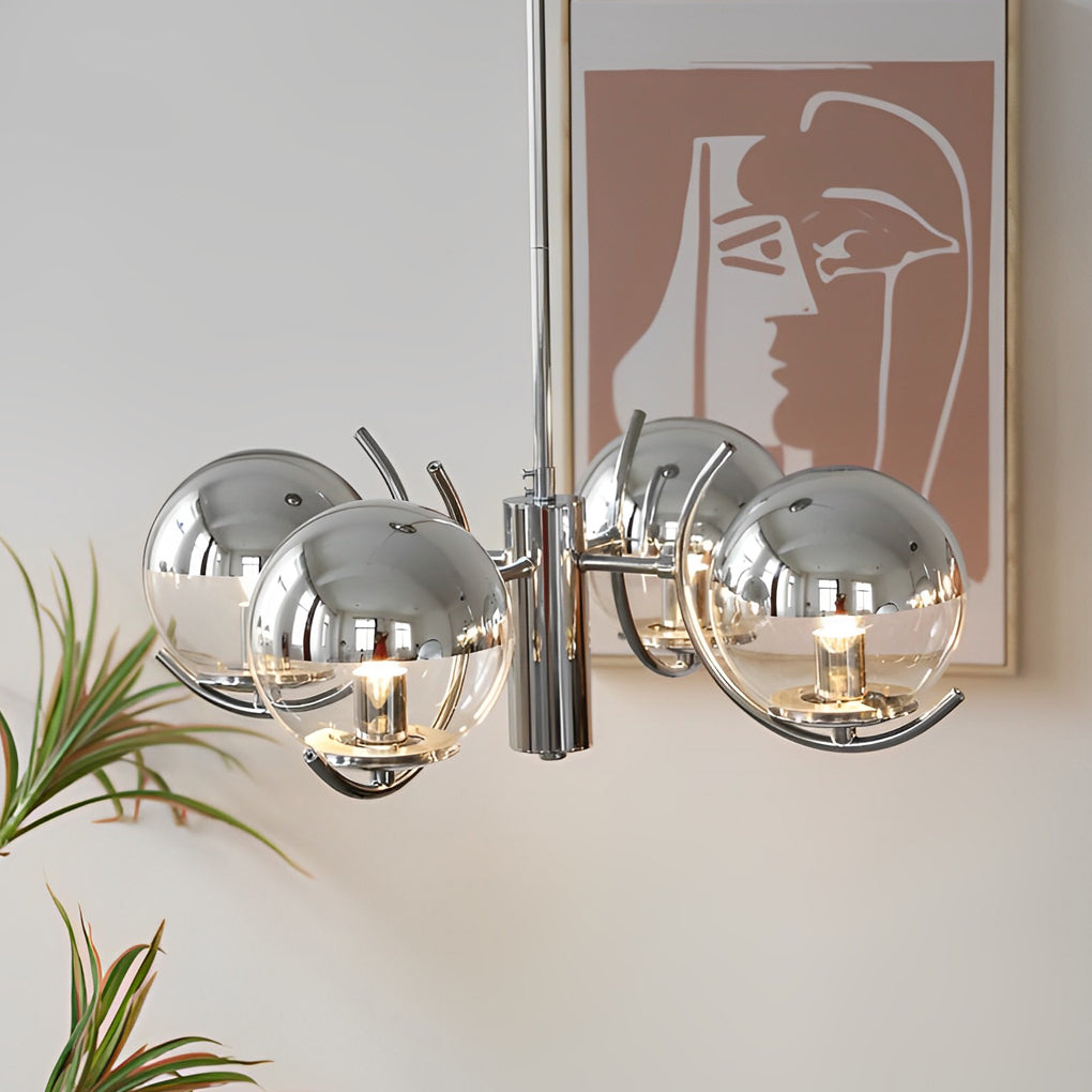 Modern Glass Globe Chandelier - 4/5 Lights Nordic Iron Design