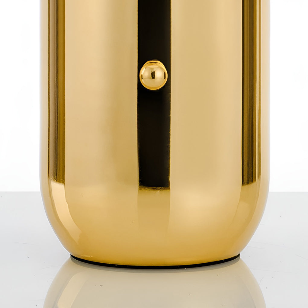 Modern Glass Globe Table Lamp with Metal Base