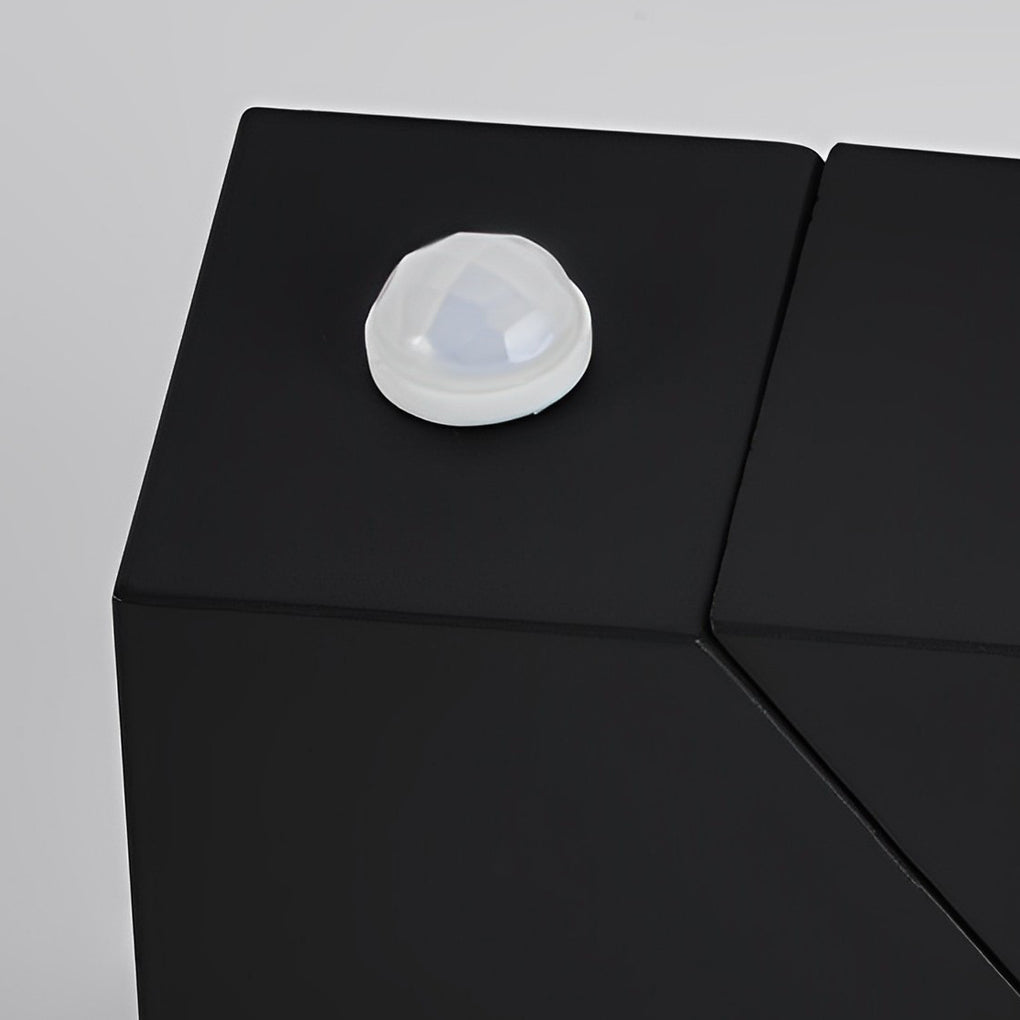 Modern Motion Sensor Black Outdoor Wall Lamp with Adjustable Light