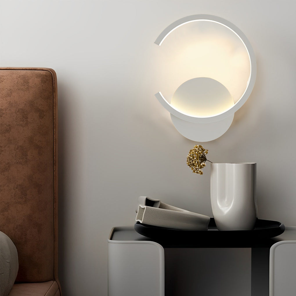 Modern Round LED Wall Sconce with Stepless Dimming