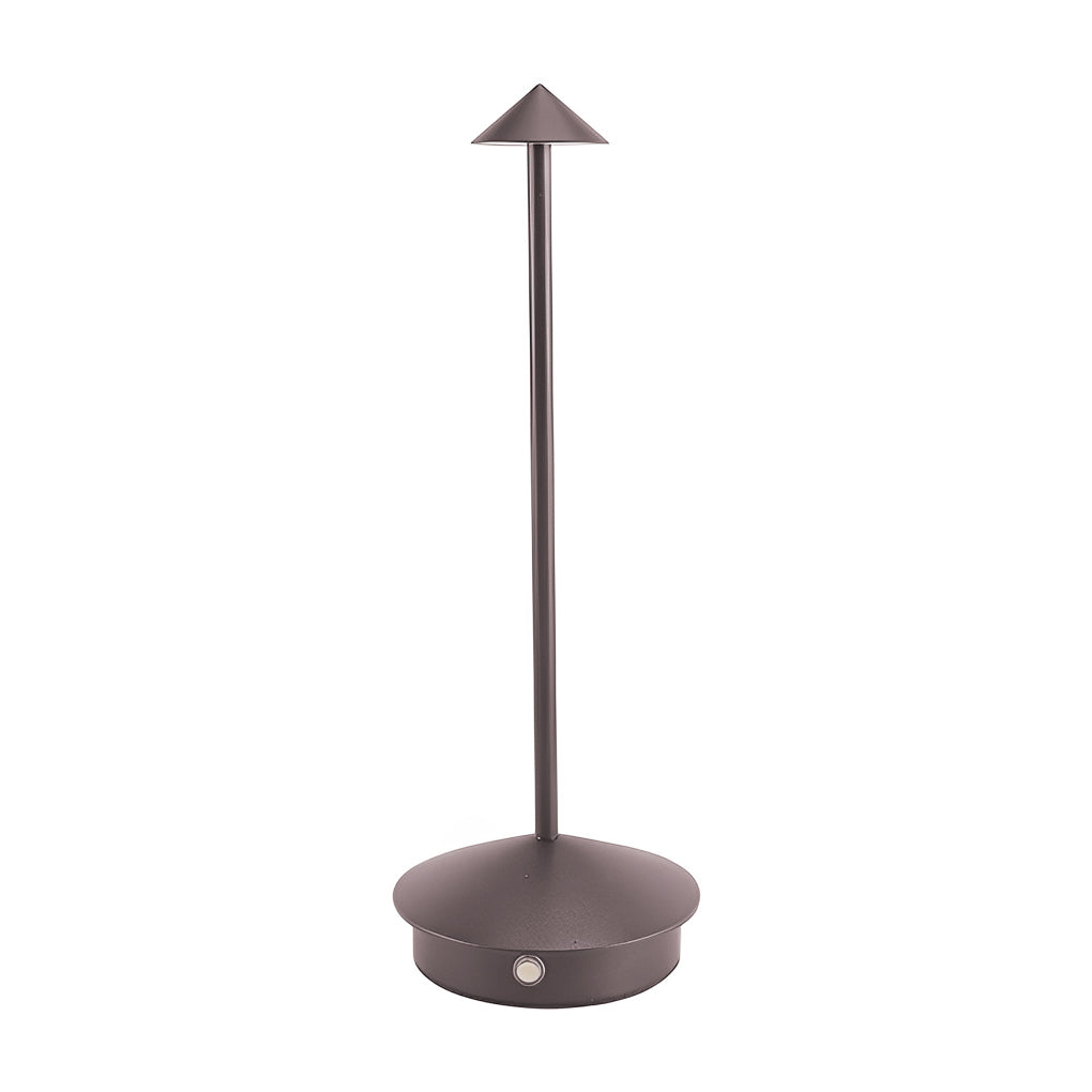 Modern Triangle LED Table Lamp Dimmable Rechargeable Aluminum