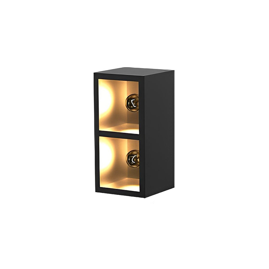 Waterproof Modern Black Wall Lamp with Integrated Flowerpot
