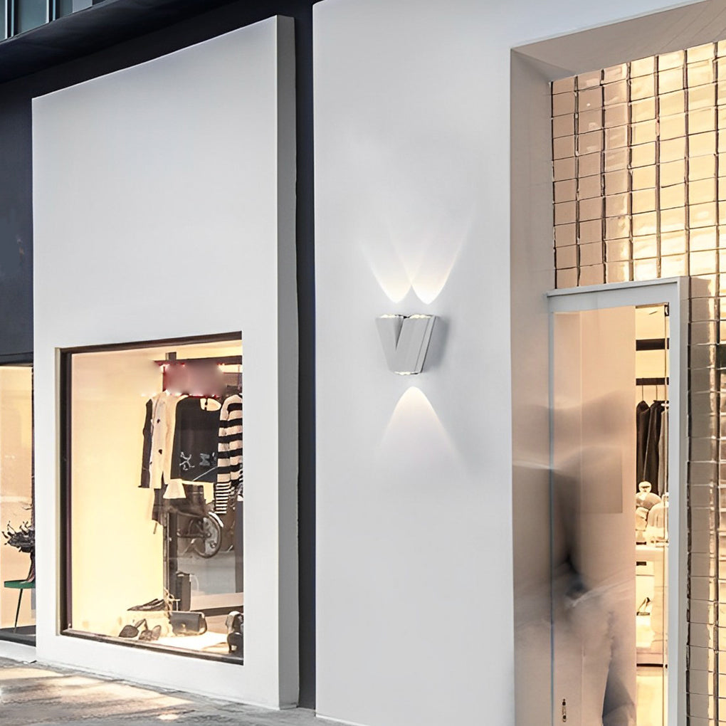 Letter Shaped Modern LED Outdoor Wall Sconce - Waterproof Aluminum