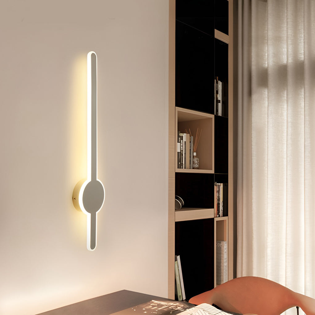 Modern LED Bar Wall Sconce - Black White Gold Hardware Finish