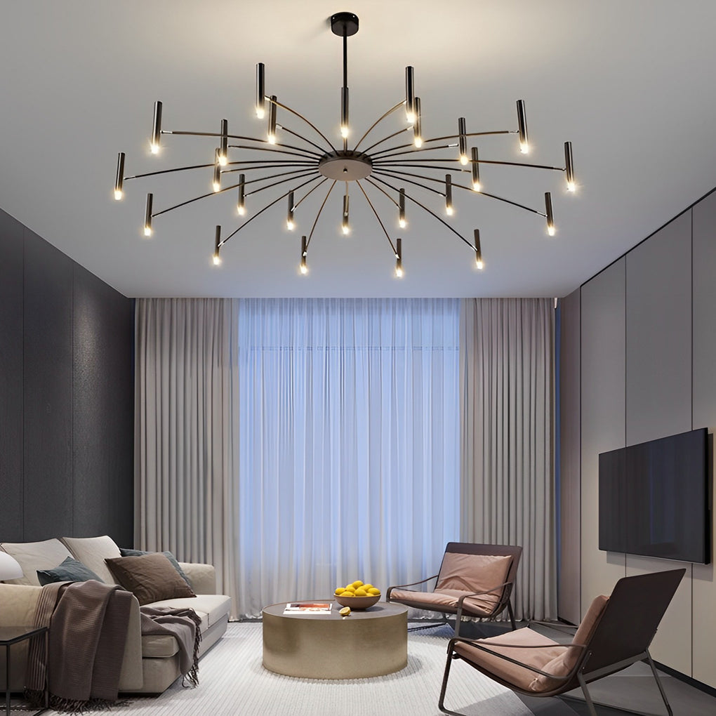 Adjustable Metal LED Minimalist Chandelier with 3-Step Dimming