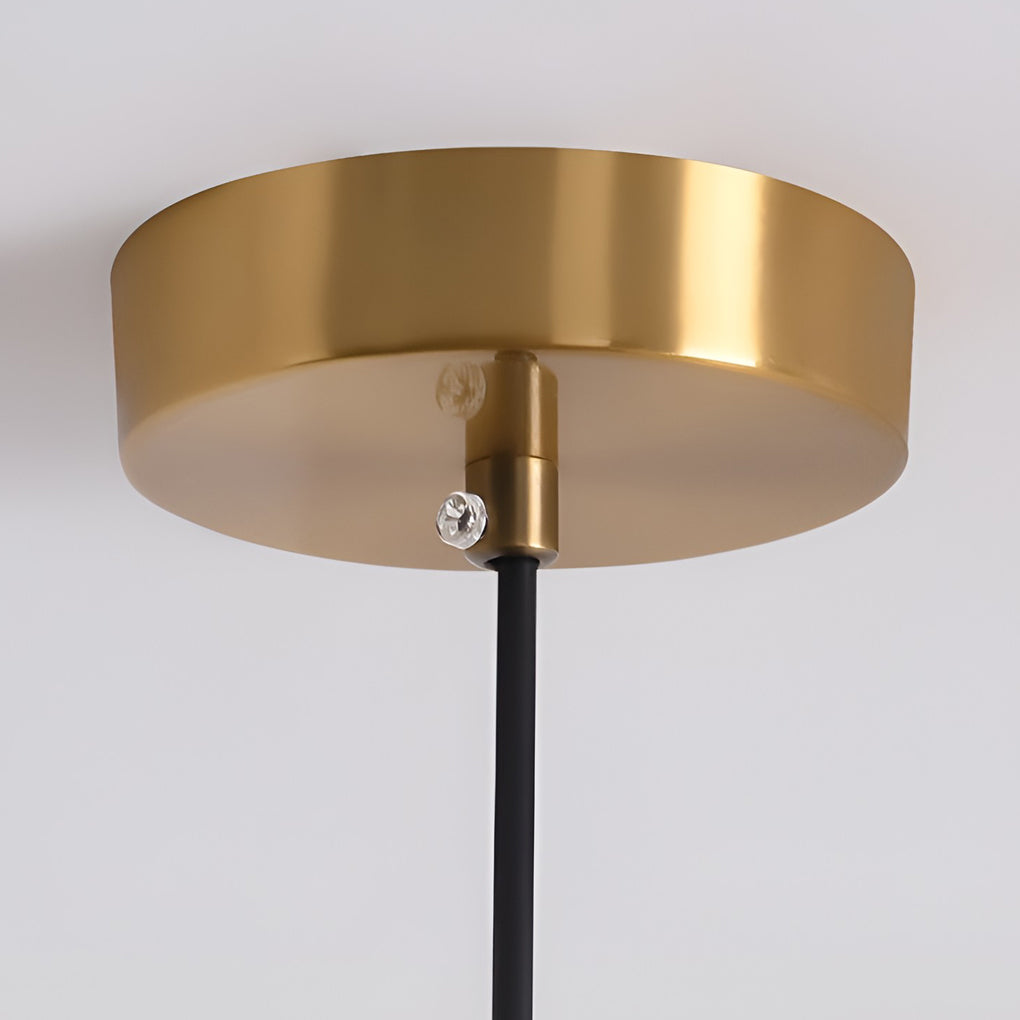 Modern Circular Iron Pendant Light with Three-Step Dimming