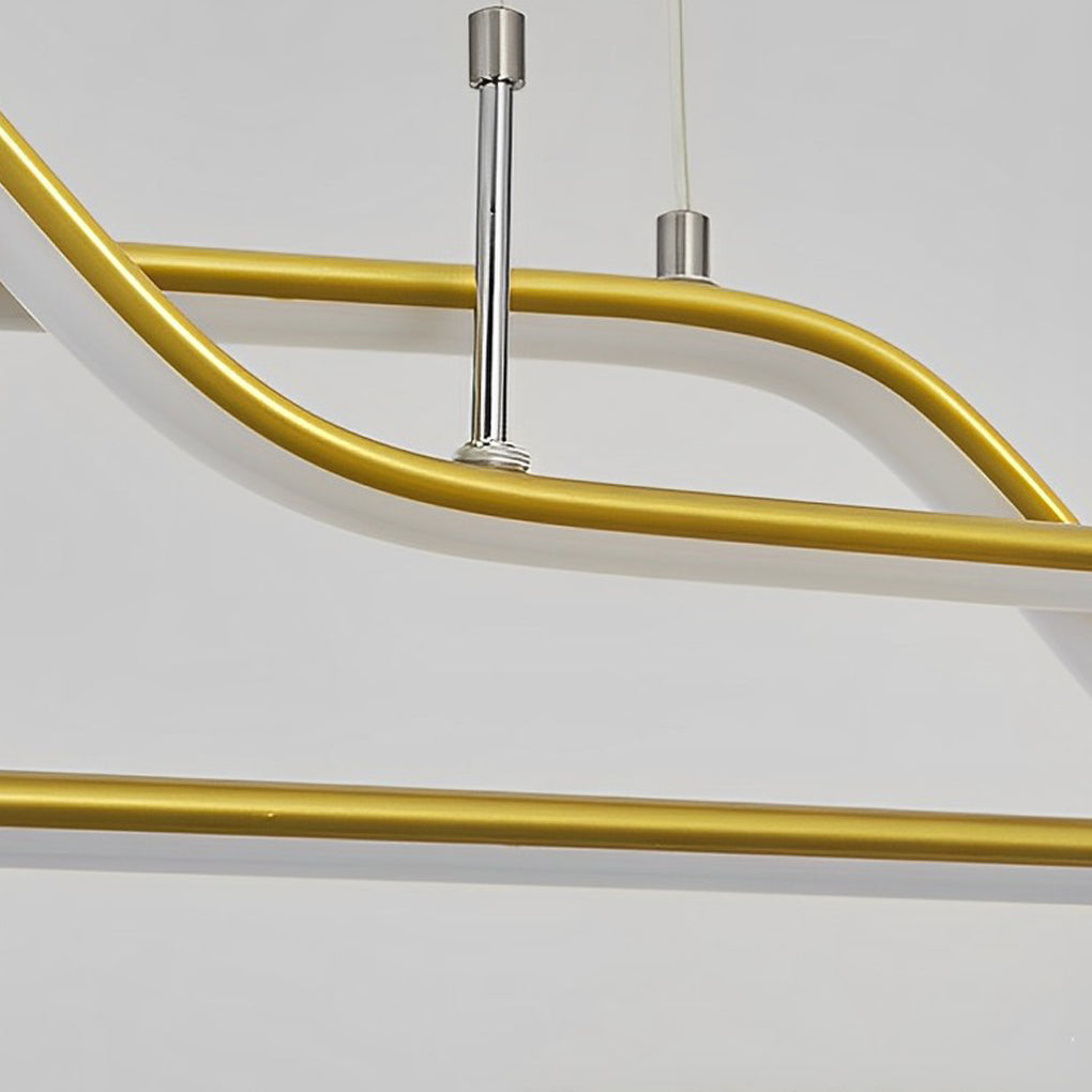 Modern Z-Line Dimmable LED Pendant Light with Remote Control