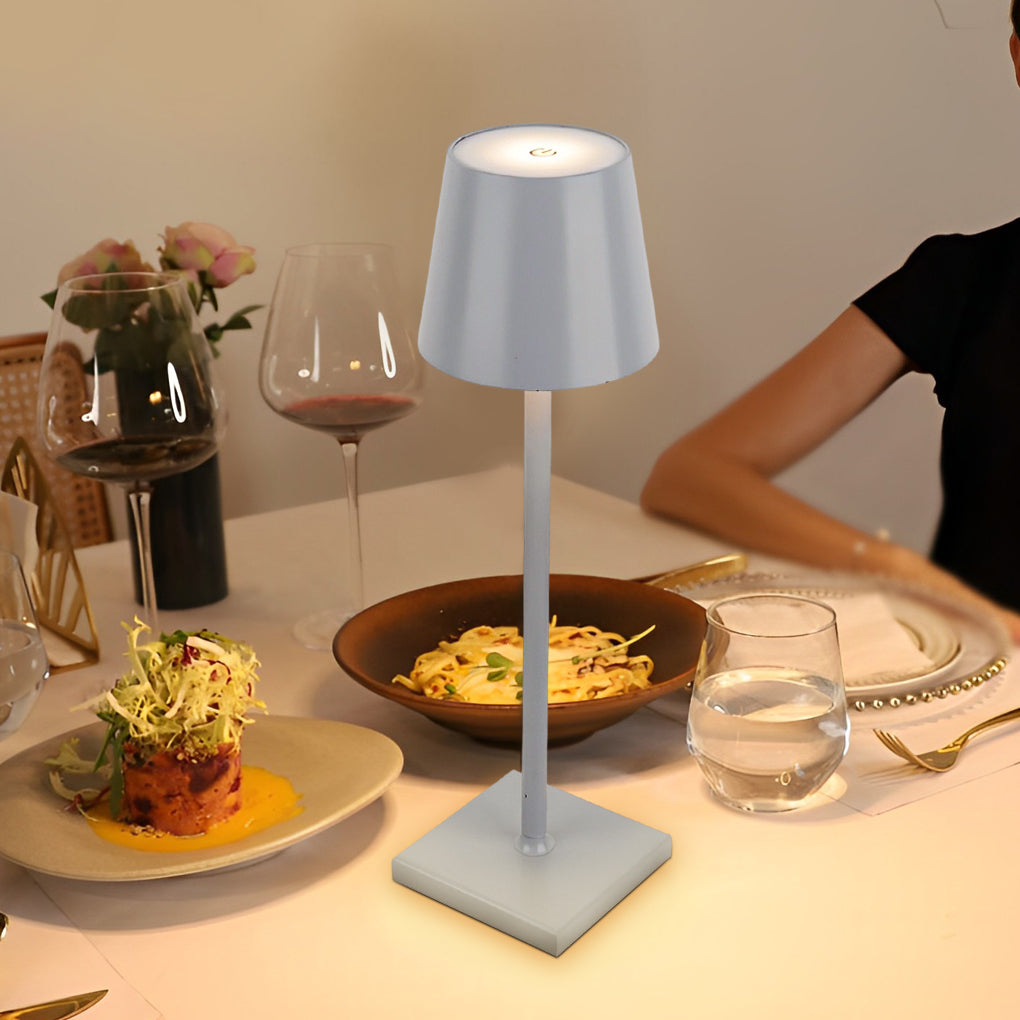 Modern Aluminum Rechargeable Touch Control Portable Table Lamp
