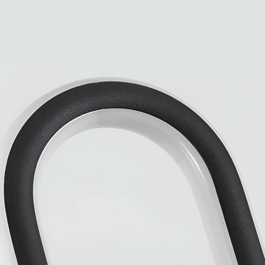 Sleek Black Oval Ring LED Solar Landscape Light Modern Outdoor