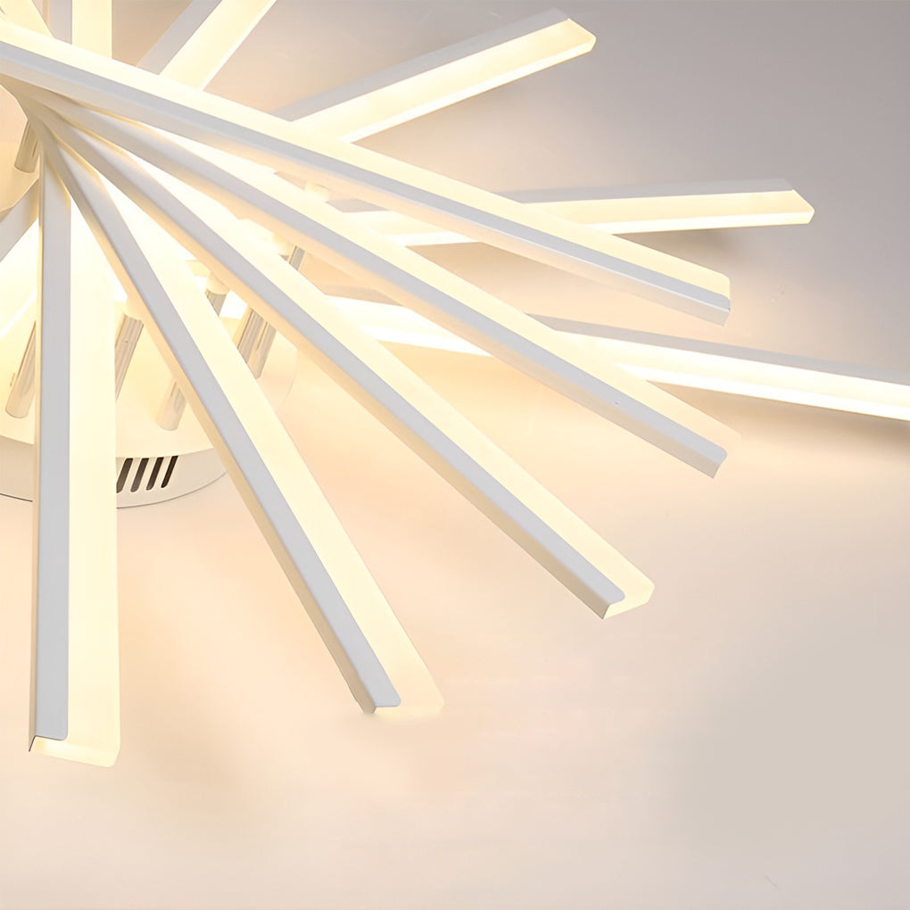 Modern LED Semi Flush Mount Ceiling Light with Stepless Dimming