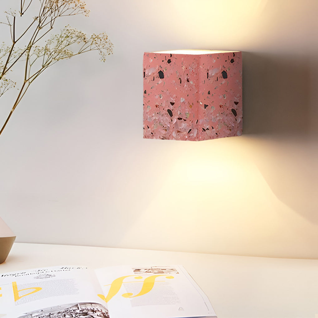 Square Terrazzo Up Down Wall Sconce Modern Minimalist Lighting