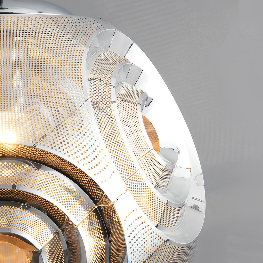 Irregular Circular Stainless Steel Pendant Light