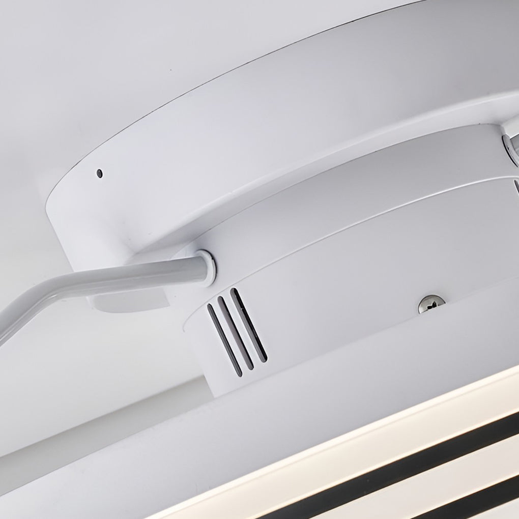 Modern Ceiling Fan Light with Stepless Dimming & Remote Control