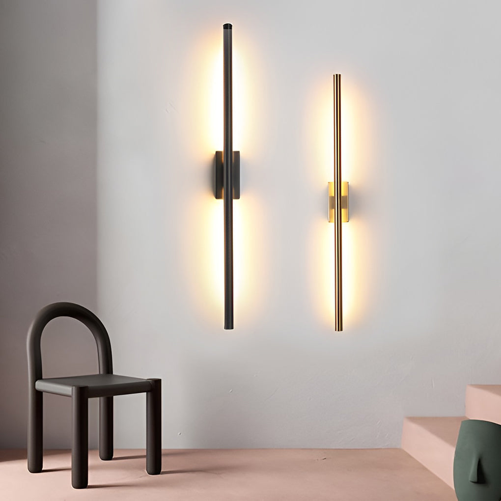 Modern Linear LED Wall Sconce – Electroplated Metal Fixture