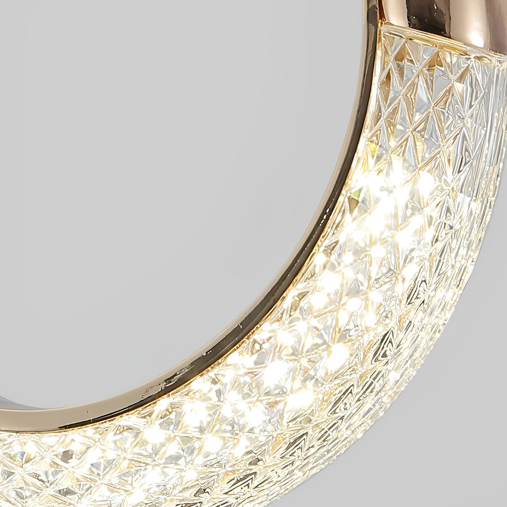 Modern Nordic Ring Pendant Light with LED – Gold Electroplated