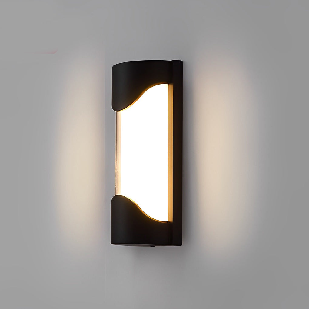 Modern LED Outdoor Wall Lamp - Black Aluminum Waterproof IP55