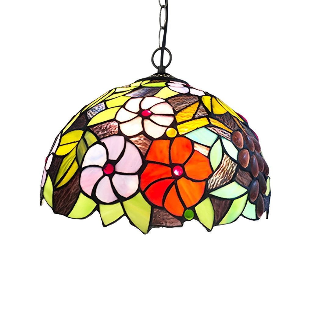 Handmade Baroque Glass Chandelier with Colorful Design