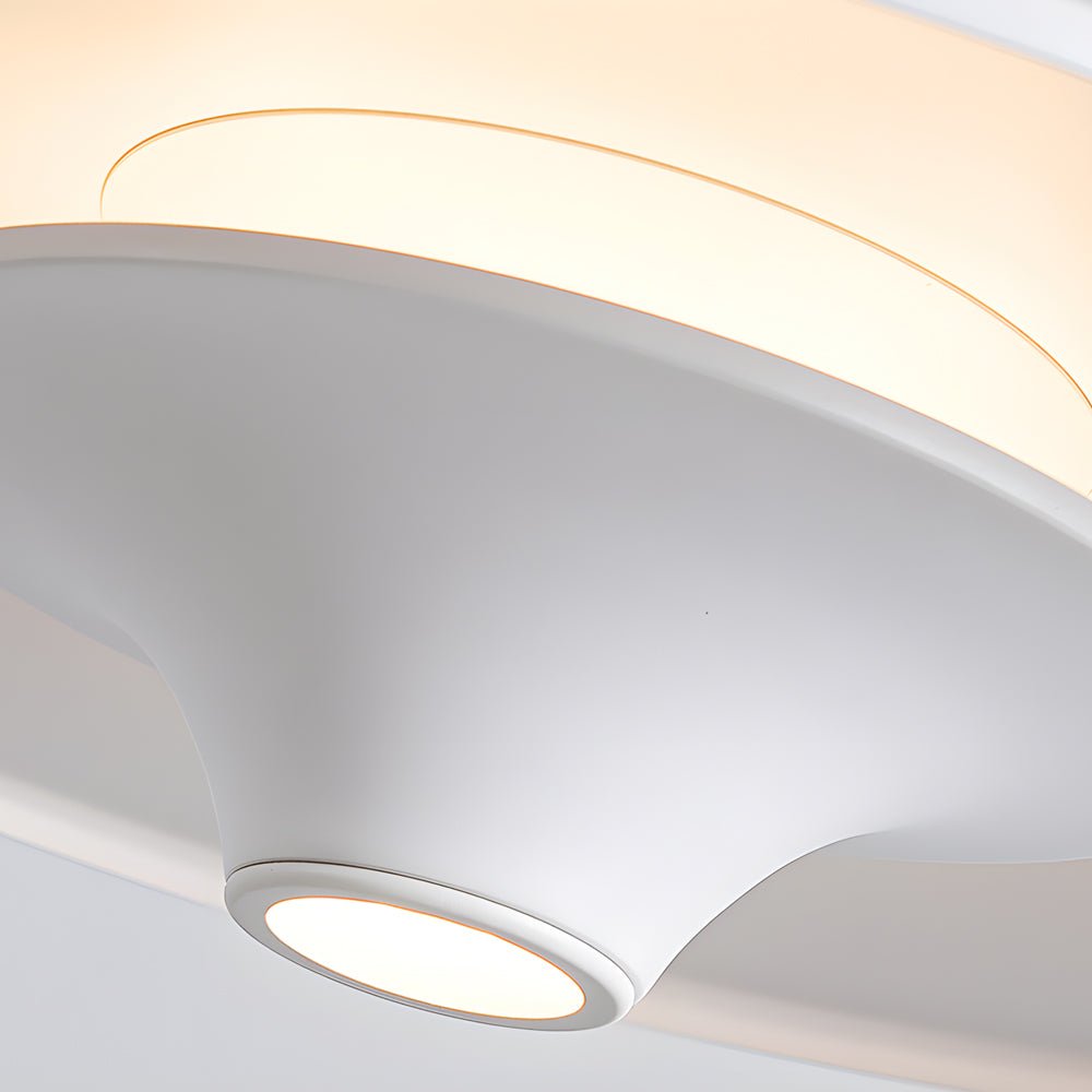 UFO Pendant Light Metal Spaceship Design LED 13.8" Modern Minimal
