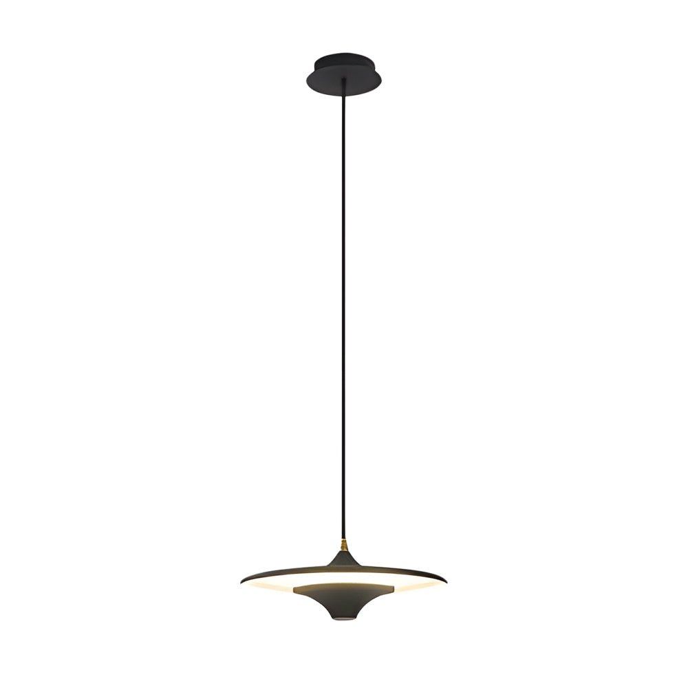 UFO Pendant Light Metal Spaceship Design LED 13.8" Modern Minimal