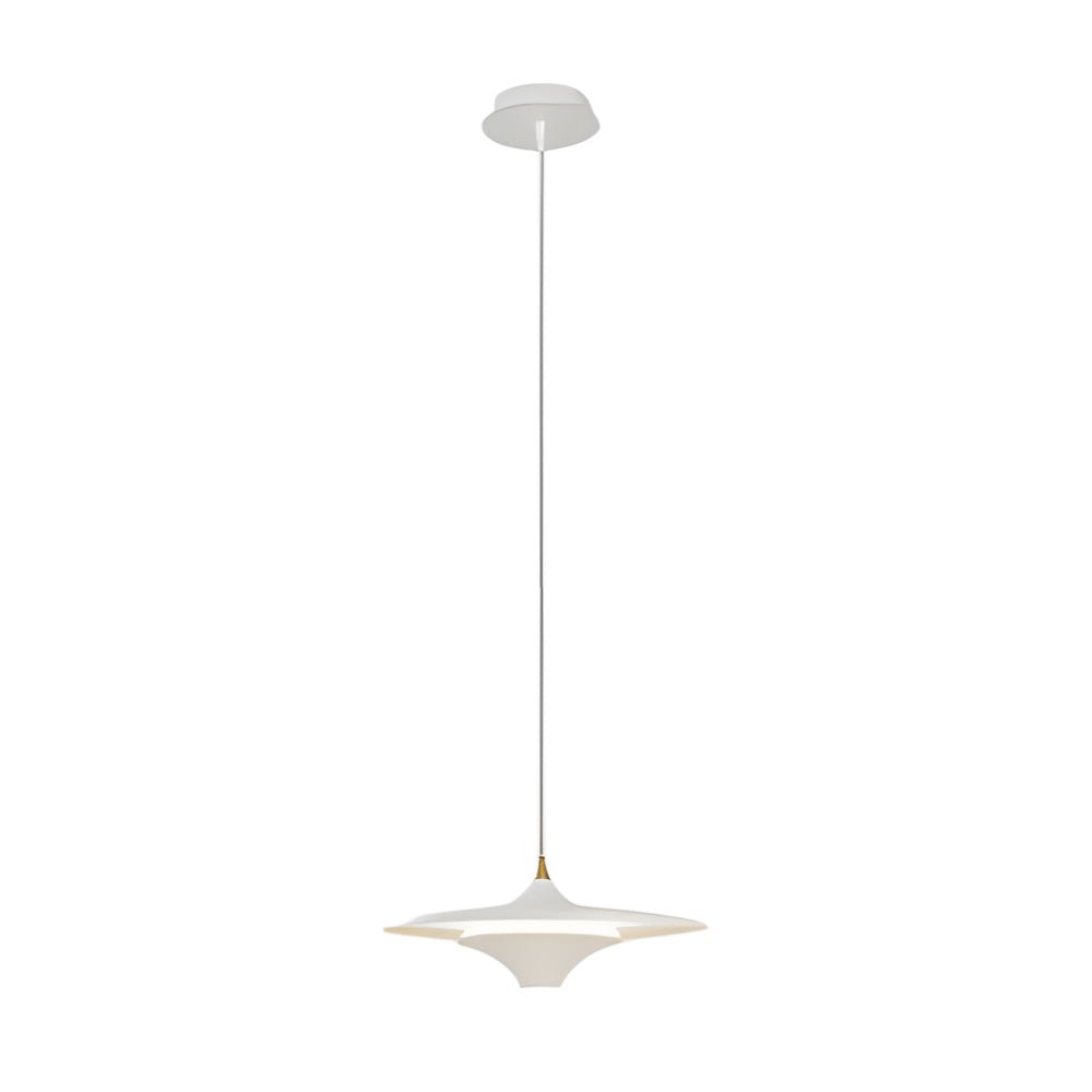 UFO Pendant Light Metal Spaceship Design LED 13.8" Modern Minimal