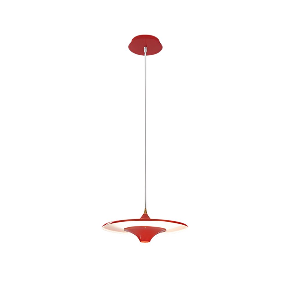 UFO Pendant Light Metal Spaceship Design LED 13.8" Modern Minimal