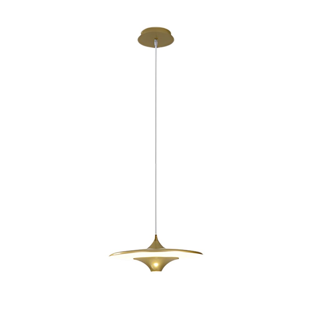 UFO Pendant Light Metal Spaceship Design LED 13.8" Modern Minimal