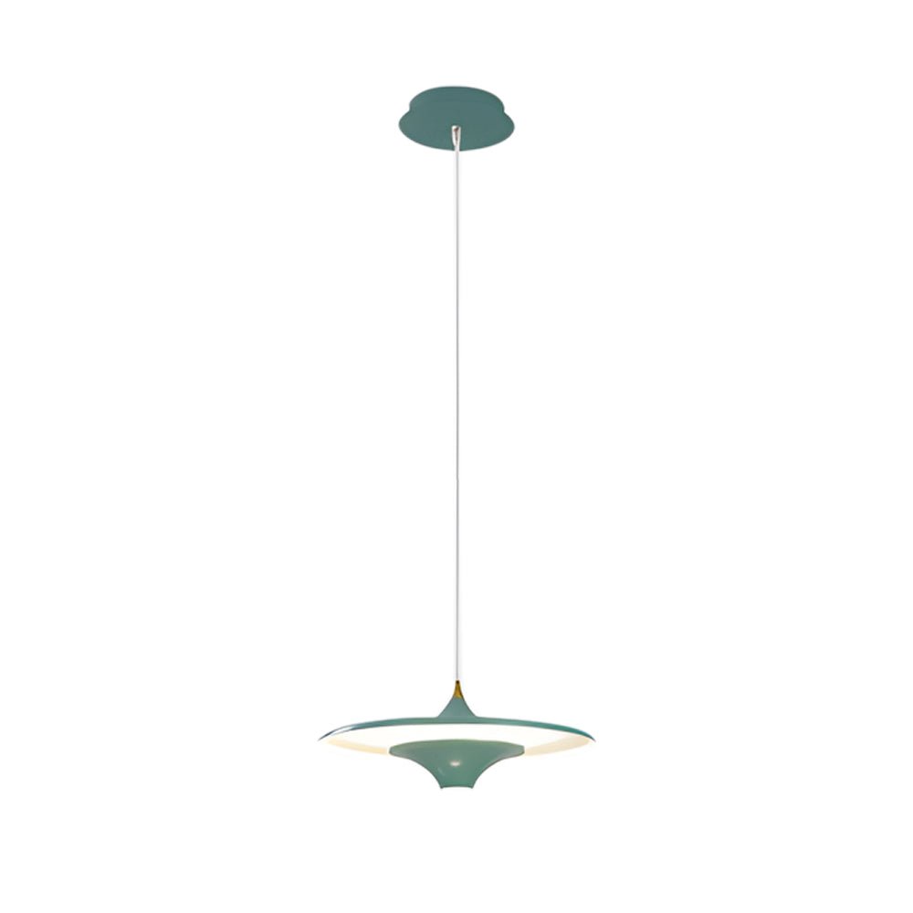 UFO Pendant Light Metal Spaceship Design LED 13.8" Modern Minimal