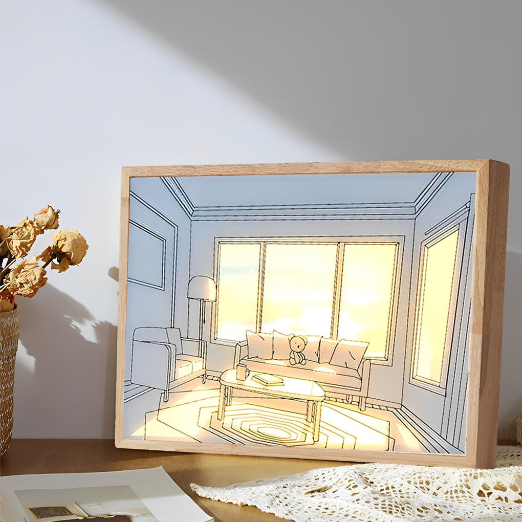 Dimmable LED Sunshine Painting Night Light with Touch Control