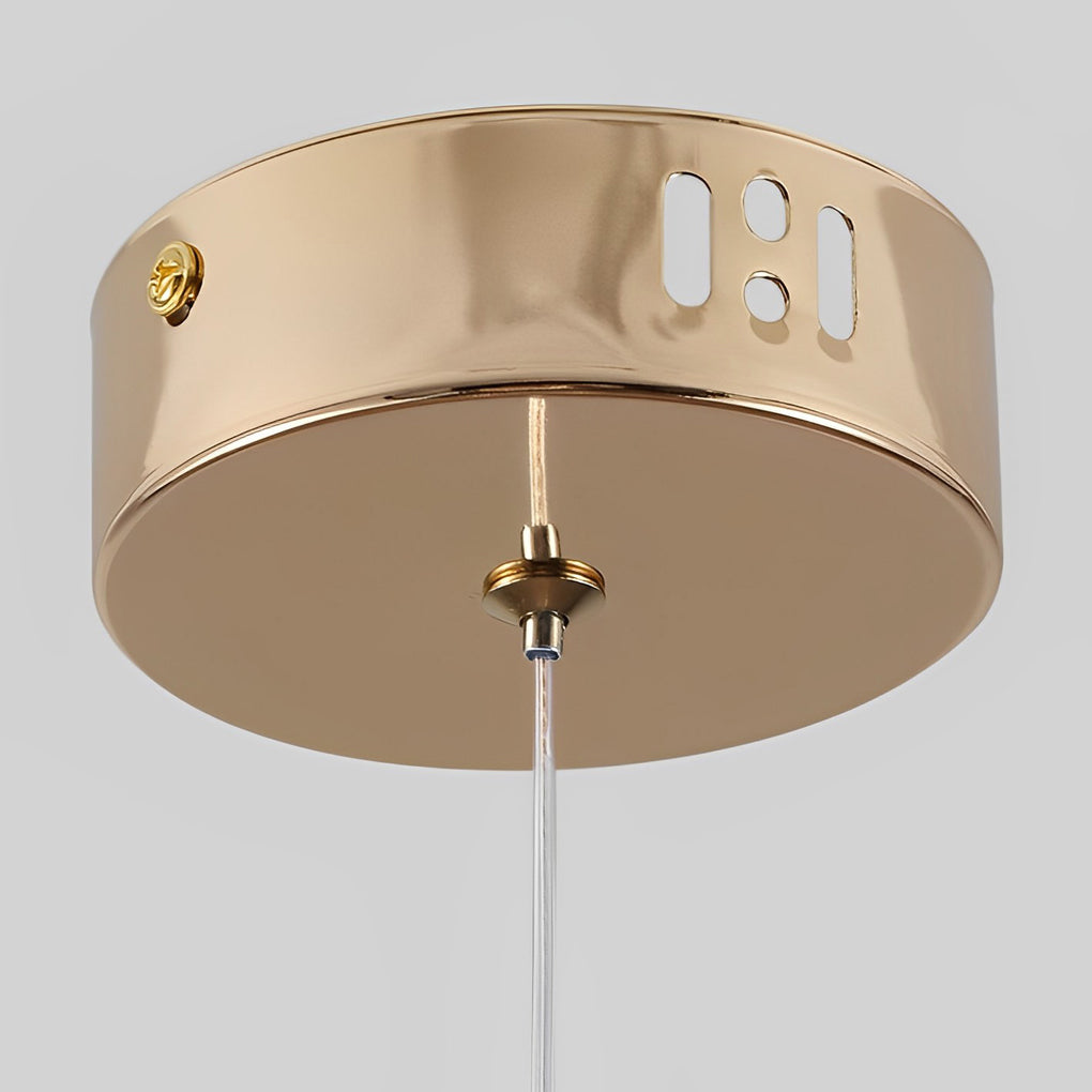 Modern Nordic Ring Pendant Light with LED – Gold Electroplated