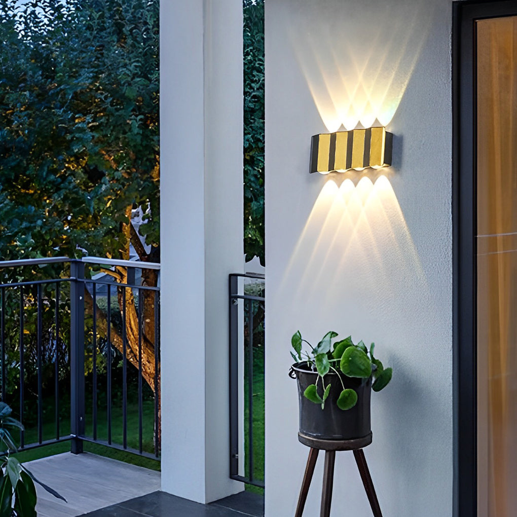 Modern LED Up Down Wall Light Aluminum Outdoor Waterproof IP65