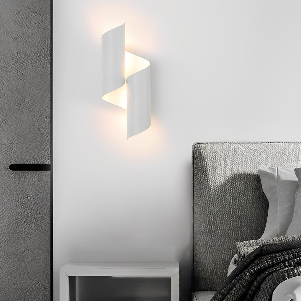 Geometric Up Down Wall Sconce Set - Modern Metal Lighting (2pcs)