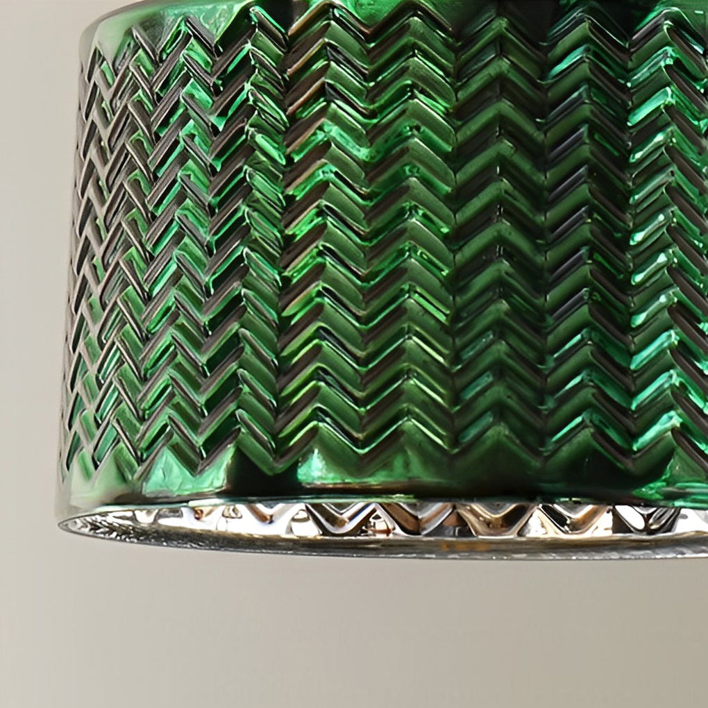 Green Glass Pendant Light with Copper Fittings – Nordic Retro