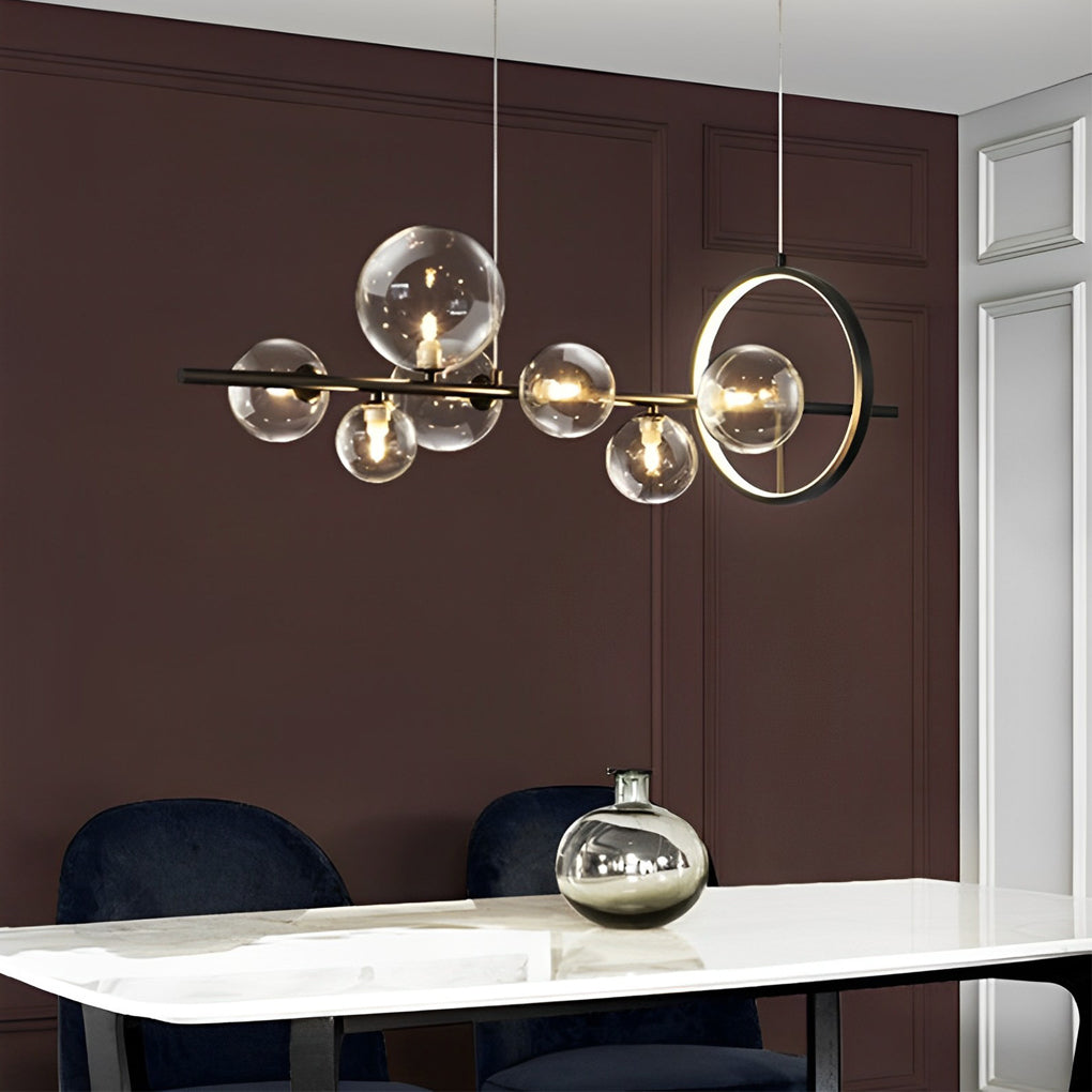 Modern Glass Bubble Chandelier – Black Nordic Pendant Light