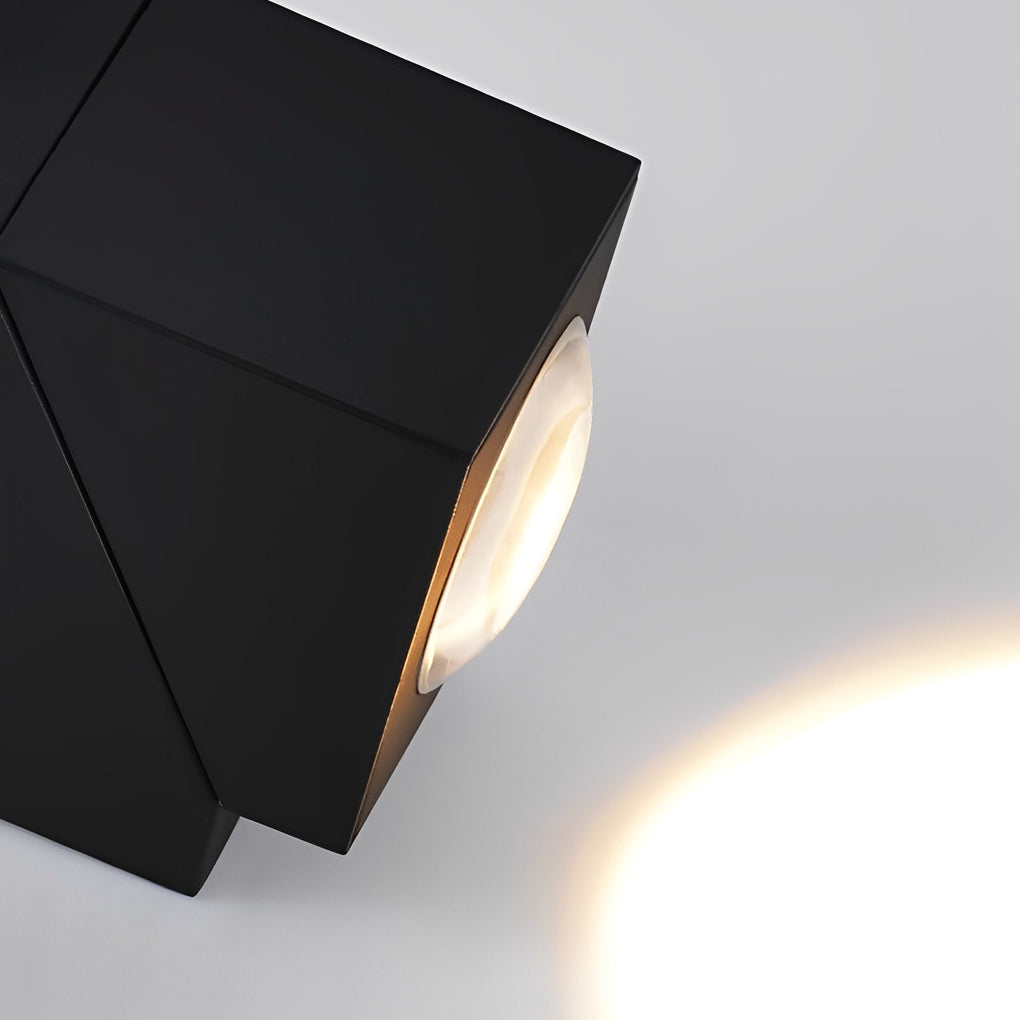 Modern Motion Sensor Black Outdoor Wall Lamp with Adjustable Light